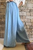 Essential Summer Chambray Spot Wide Leg Pant Light